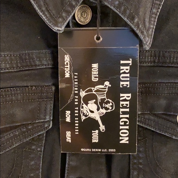 Brand New True Religion Black Jean Jacket - Picture 4 of 8